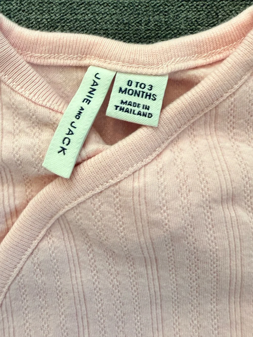 Janie and Jack Baby Pink Pointelle Outfit 0-3 Months